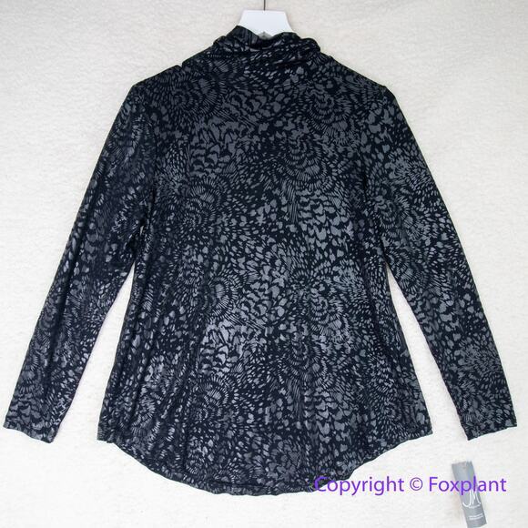 New! JM collection animal print turtle neck long sleeve T shirt, size S‎ - Picture 1 of 13
